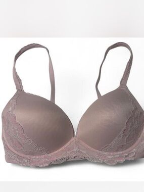 Body by Victoria's Secret Pink Lace-Trim Push-Up Bra